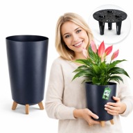 DONICZKA OGRODOWA OGRĄGŁA WYSOKA KWIETNIK STOJĄCY DO DOMU NA NÓŻKACH 45 CM