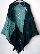 Chusta nowa patchworkowa szydełkowa obszerna uniwersalna