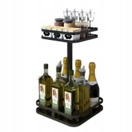 STOJAK OBROTOWY NA PRZYPRAWY REGAŁ DO SZAFKI ORGANIZER DO KUCHNI 2-POZIOMY