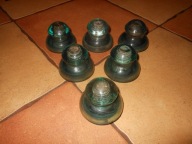 STARE IZOLATORY SZKLANE 6 SZTUK