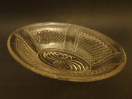 Salaterka szklana PRL, żardiniera szklana, półmisek, vintage