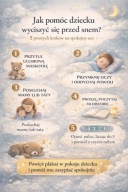 Plakat na dobranoc – 5 kroków do spokojnego snu A4/A3