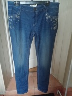 janina 44 l 32 spodnie dżins ze średnim stanem strecz proste
