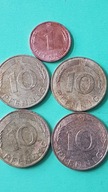 1 Pfening, 10 Pfening 1989, 1990, 1991 4 sztuki