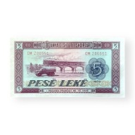 ALBANIA - 5 LEKE 1976 UNC