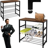 SZAFKA NA BUTY DUŻA WĄSKA CZARNA OBUWIE PÓŁKA SOLIDNA ELEGANCKI STYL