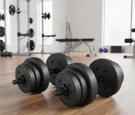 Solidny ZESTAW Hantli treningowych 20 kg Hantle regulowane siłownia