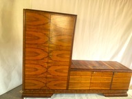 Komoda w stylu Art Deco z szafą, lata 40., 30. XX wieku