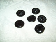 GUZIKI VINTAGE, DUŻE, CZARNO-SZARE - 6 SZT.