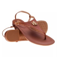 LAUREN RALPH LAUREN ELLINGTON POLO TAN NOWE SANDAŁY 38 HIT SEZONU
