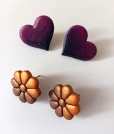 Kolczyki z gliny polimerowej Nr 7A KOMPLET 2 PAR