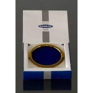 ASMUSSEN HUGO HAMLET DENMARK GOLD 24 carat ZŁOTO 2X ŚWIECZNIK kobalt