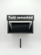 Wieszak na klucze – miniatura garażu 3D PETG | personalizowany napis