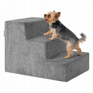 SCHODY SCHODKI DLA PAS KOTA ZWIERZĄT 3 STOPNIE PLUSZOWE ANTYPOŚLIZGOWA