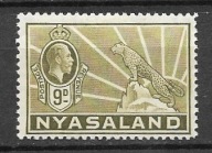 Nyasaland xx J735 fauna lampart MNH VF