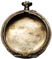 Koperta zegarka kieszonkowego srebro 0.875 33 mm 8.5 g grawerowana złocona