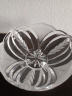 KRYSZTAŁOWA MISKA PATERA NA 3 NÓŻKACH