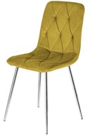 Krzesło tapicerowane oliwkowe BORGO VELVET OLIVE | Styl glamour i komfort