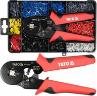 YATO SZCZYPCE DO ZACISKANIA KONEKTORÓW ZACISKARKA KOŃCÓWEK + 1200 TULEJEK