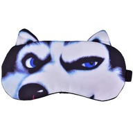Maska do SPANIA PIES Husky Biała Opaska na OCZY Spanie Akcesoria PREZENT