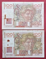 FRANCJA 2x100 FRANKÓW 1946, 1947