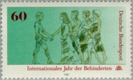 Niemcy 1981 Znaczek 1083 ** niepełnosprawność inwalidzi