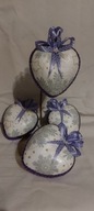 Serce bombki bombka ręcznie zdobione 4 szt MS75