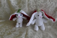 Królik amigurumi maskotka handmade pluszowa zabawka z długimi uszami