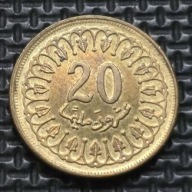 *TUNEZJA [0404]*20 milimów 1997 (Dinar tunezyjski) Republika Tunezyjska