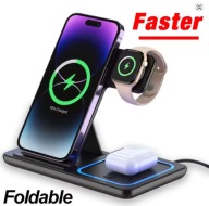 Ładowarka Indukcyjna Podstawka Do iPhone Airpods Apple Watch 3w1 15W