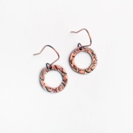 Kolczyki z czystej, polskiej miedzi - kółka.