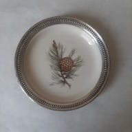 Rosenthal Selb-Plossberg coaster pine needles obrecz srebro .925 rok 1953