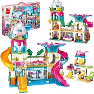 KLOCKI KONSTRUKCYJNE AQUAPARK DOMEK DLA LALKI ZESTAW PREZENT 828 EL.
