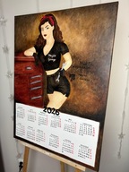 Obraz/Kalendarz Maylok Garage & Paleta Wyobraźni 60x80cm Ręcznie malowany