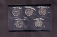 USA - 1999 rok - zestaw menniczy - 5 monet 1/4 Dolar - mennicze - mennica D