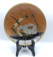 Ważna na lilii - ciekawa mosiężna patera - lakierowana komórkowo - ładna