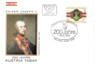 Austria - 200 lat legalizacji tabaki w Austrii - Mi. 1769 FDC