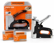 Zszywacz tapicerski RĘCZNY TACKR pistolet + 1000 zszywek 3 rodzaje ZESTAW