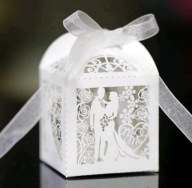 PUDEŁECZKA, PODZIĘKOWANIA DLA GOŚCI NA ŚLUB I WESELE - 10 sztuk