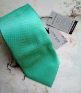 Jason & Vogue Elegancki krawat 100% jedwab NOWY! Miętowy 146 cm 100% Silk