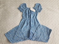 Piękny niebieski kwiatki kombinezon nowy roz 116