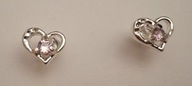 KOLCZYKI BOHO oplotki DIAMENTY SERCA SERDUSZKA SERCAMI HEART HEARTS VINTAGE