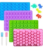 ZESTAW DO ROBIENIA CUKIERKÓW ŻELKÓW SILIKONOWE FOREMKI PIPETA FOLIA PREZENT