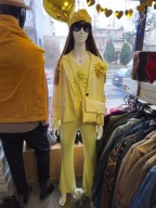 Komplet damski banan dzwony i bluzka, prążek r. Uni Italy !!!