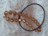 BRANSOLETKI DIAMENTY SZKLANA SZKLANA BOHO MODNA DIAMENCIKI VINTAGE