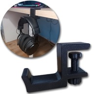 Uchwyt Wieszak Do Blatu Biurka Na Słuchawki Szybki Montaż Czarny