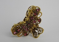 PIĘKNA KLAMRA DO WŁOSÓW KAMIENIE MOSIĄDZ