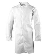 Fartuch laboratoryjny medyczny męski mocny biały zatrzaski kitel M