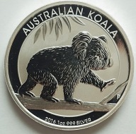 Koala Moneta Srebro 1 Dollar Ag 999 2016