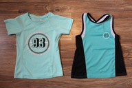 koszulka sportowa 128 komplet: t-shirt + na ramiączkach 128 w-f lato